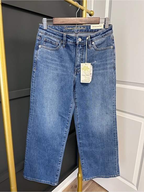 Tommy Bahama Denim - NWT Tommy Bahama Indigo Palm High-Rise Wide Crop Jeans Size 6